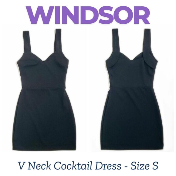 Windsor Dresses & Skirts - Windsor Women V Neck Cocktail Dress Black Size S